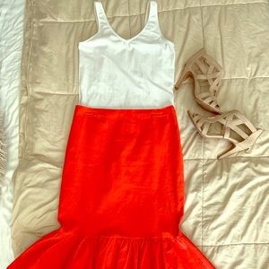 NWOT Fitted Mermaid Midi Skirt